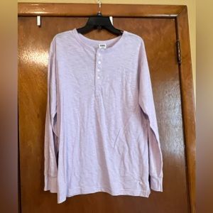 PINK Victoria’s Secret Women’s Light Purple Lightweight Long Sleeves Henley Top